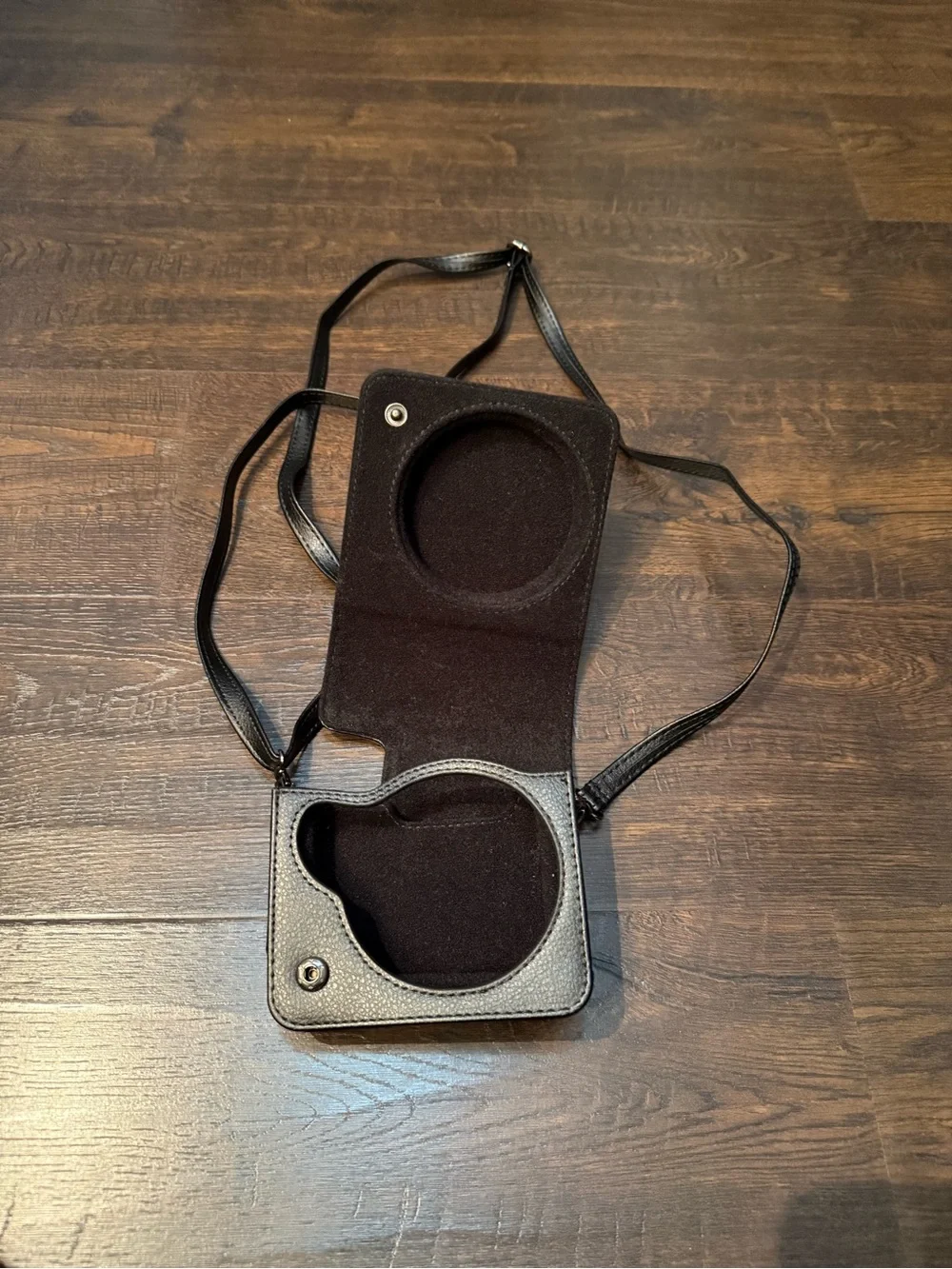 Black Camera Carrying Case with Shoulder Strap - Compact Protective Bag